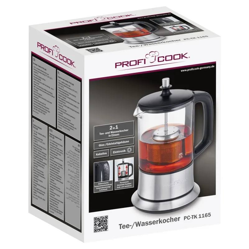ProfiCook PC-TK 1165: електрочайник із заварником для справжніх гурманів чаю